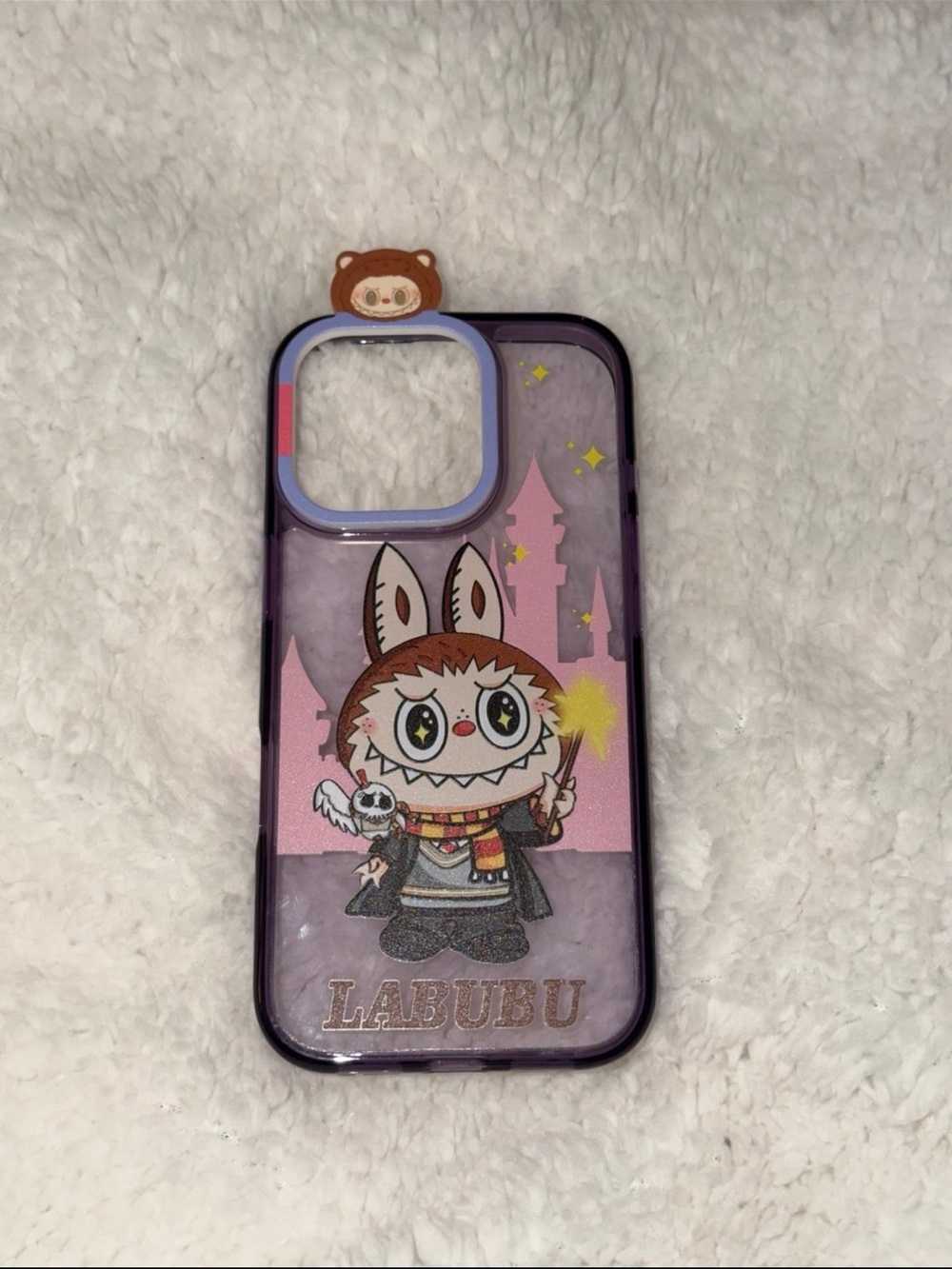 Purple LABUBU iPhone 16 Pro Case